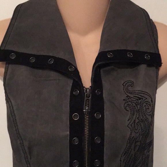 NWT Genuine Harley Davidson Denim Corset Vest - Picture 2 of 6